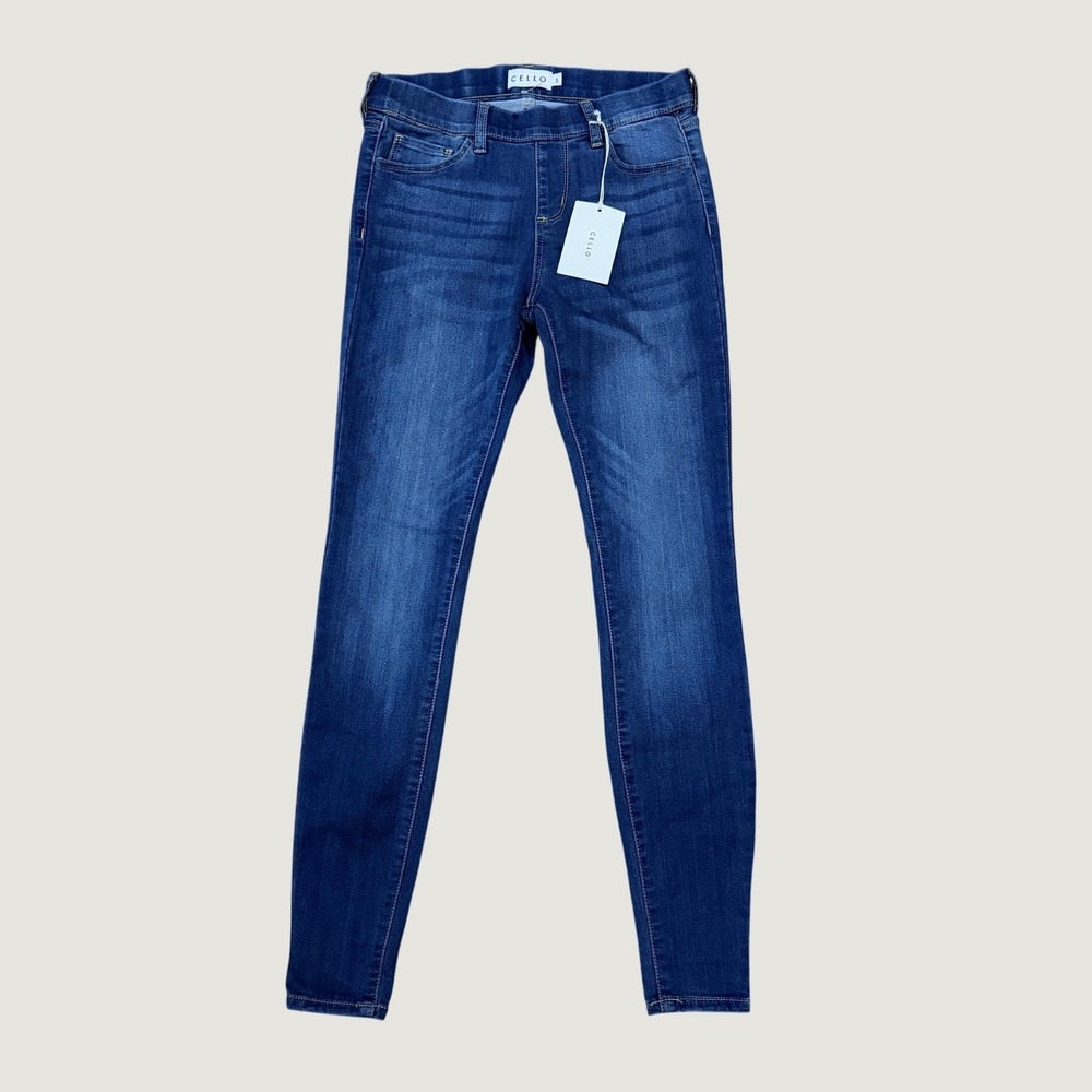 Cello Skinny Jeans Women Size S Blue Denim Deluxe Comfort Stretch 2133